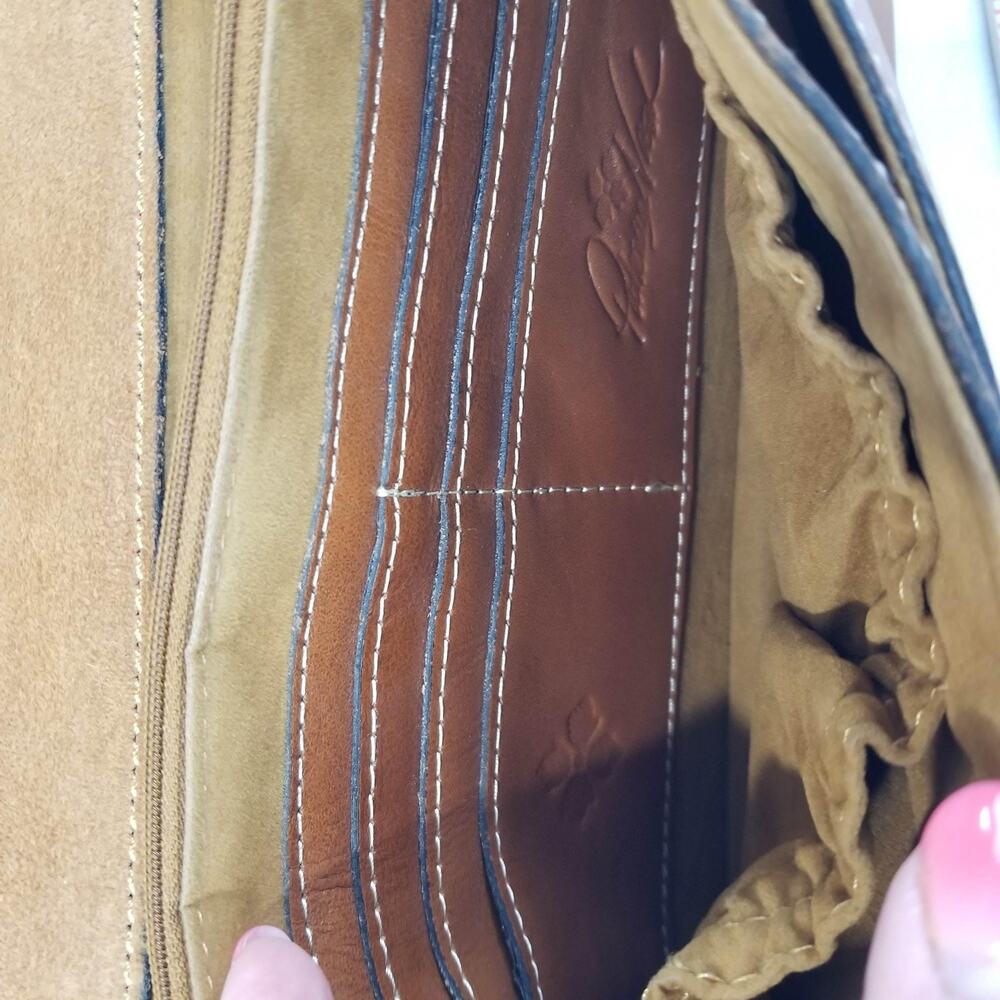 Patricia Nash Crossbody Bag Womens Small Brown Leather Organizer Wallet Pocket - Picture 7 of 16